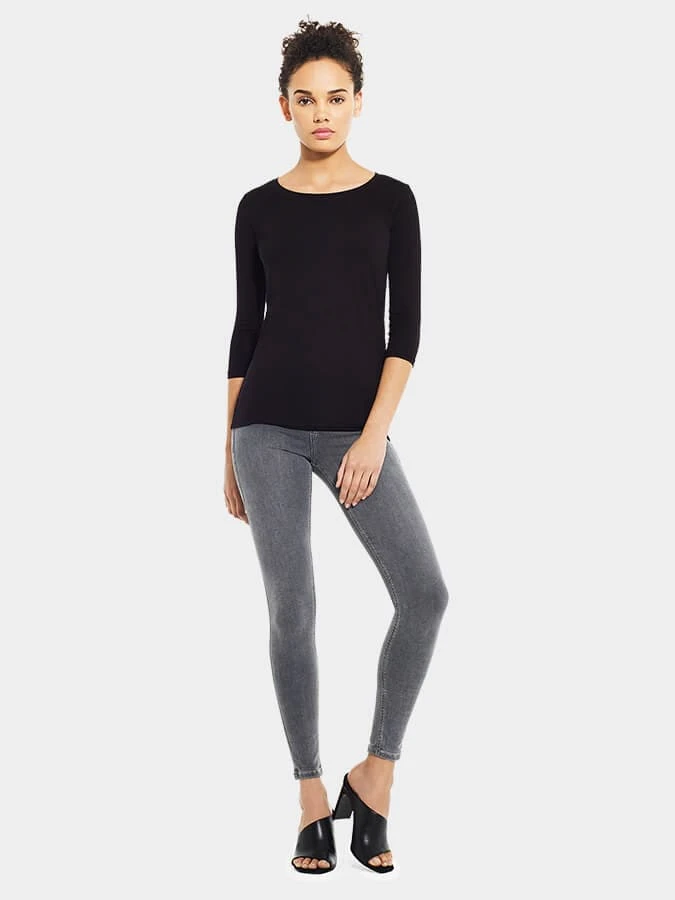 Yoga Studio Women's Organic Cotton 3/4 Sleeve Stretch T-Shirt 4 Yoga Studio Women's Organic Cotton 3/4 Sleeve Stretch T-Shirt - Image 2