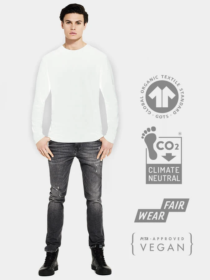 Yoga Studio Men's Long Sleeve Organic Cotton T-Shirt 3 Yoga Studio Men's Long Sleeve Organic Cotton T-Shirt