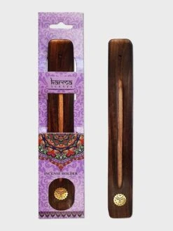Namaste Karma Scents Brass Inlay Mango Wood Ash Holder Sun