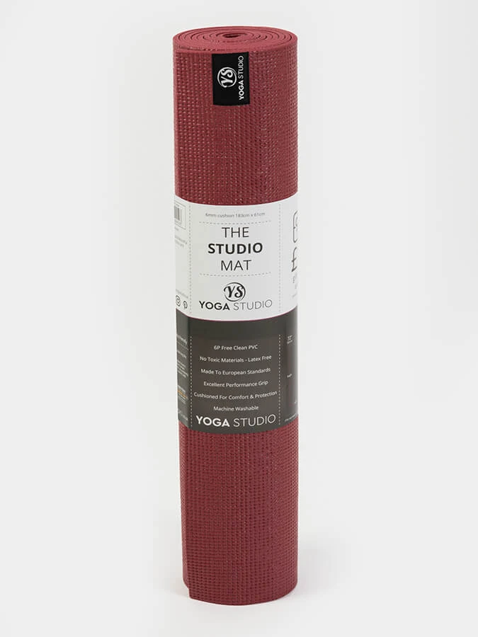Yoga Studio 6mm Burgundy Yoga Mat With Custom Logo Design 5 Yoga Studio 6mm Burgundy Yoga Mat With Custom Logo Design - Image 3