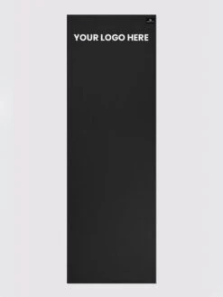 Yoga Studio 6mm Black Yoga Mat With Custom Logo Design -Yoga Supply Store Yoga Studio Mat Black 4 Logo Top