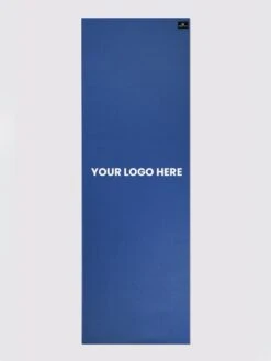 Yoga Studio 6mm Blue Yoga Mat With Custom Logo Design 14 Yoga Studio 6mm Blue Yoga Mat With Custom Logo Design -Yoga Supply Store Yoga Studio Mat Blue Logo Middle
