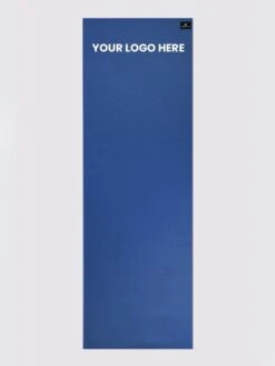 Yoga Studio 6mm Blue Yoga Mat With Custom Logo Design 13 Yoga Studio 6mm Blue Yoga Mat With Custom Logo Design -Yoga Supply Store Yoga Studio Mat Blue Logo Top