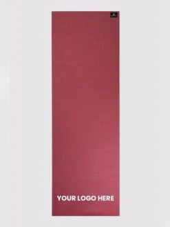 Yoga Studio 6mm Burgundy Yoga Mat With Custom Logo Design 15 Yoga Studio 6mm Burgundy Yoga Mat With Custom Logo Design -Yoga Supply Store Yoga Studio Mat Burgundy Logo Bottom