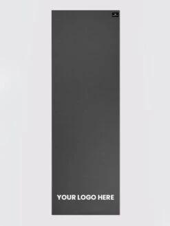 Yoga Studio 6mm Graphite Grey Yoga Mat With Custom Logo Design -Yoga Supply Store Yoga Studio Mat Graphite Grey Logo Bottom