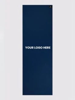 Yoga Studio 6mm Navy Blue Yoga Mat With Custom Logo Design 14 Yoga Studio 6mm Navy Blue Yoga Mat With Custom Logo Design -Yoga Supply Store Yoga Studio Mat Navy Blue Logo Middle