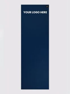Yoga Studio 6mm Navy Blue Yoga Mat With Custom Logo Design 13 Yoga Studio 6mm Navy Blue Yoga Mat With Custom Logo Design -Yoga Supply Store Yoga Studio Mat Navy Blue Logo Top