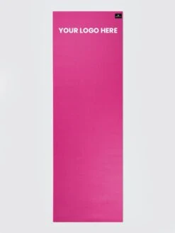 Yoga Studio 6mm Pink Yoga Mat With Custom Logo Design -Yoga Supply Store Yoga Studio Mat Pink Top