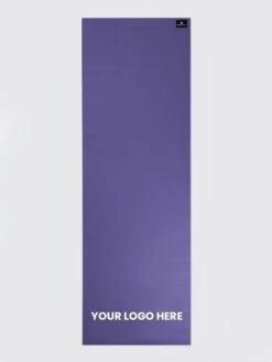 Yoga Studio 6mm Purple Yoga Mat With Custom Logo Design -Yoga Supply Store Yoga Studio Mat Purple Logo Bottom