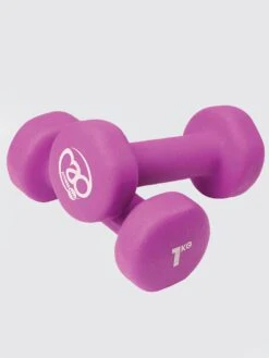 Yoga Mad Pair Of 1Kg Neo Dumbbells - Purple
