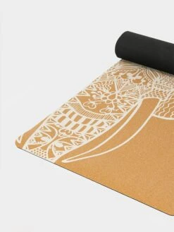 Yoga Studio Printed Elephant Cork Yoga Mat - 4mm -Yoga Supply Store aghaqdvbwvx