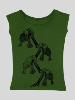 Emma Nissim Natural Organic Women's T-Shirt Top - Elephant Tuskers -Yoga Supply Store aojpfuv05zq