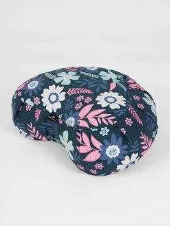 Yoga Studio Crescent Designed Organic Buckwheat Cushion - Floral Collection