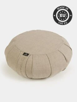 Yoga Studio EU Organic Buckwheat Zafu Round Linen Cushion