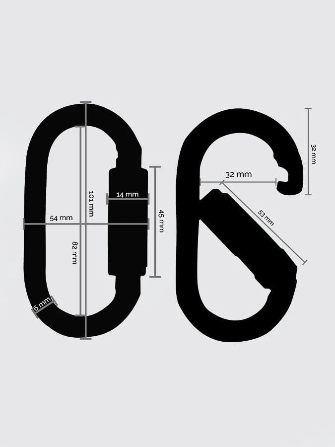 Yoga Studio Prodigy Auto Locking Steel Oval Carabiners 5 Yoga Studio Prodigy Auto Locking Steel Oval Carabiners - Image 3