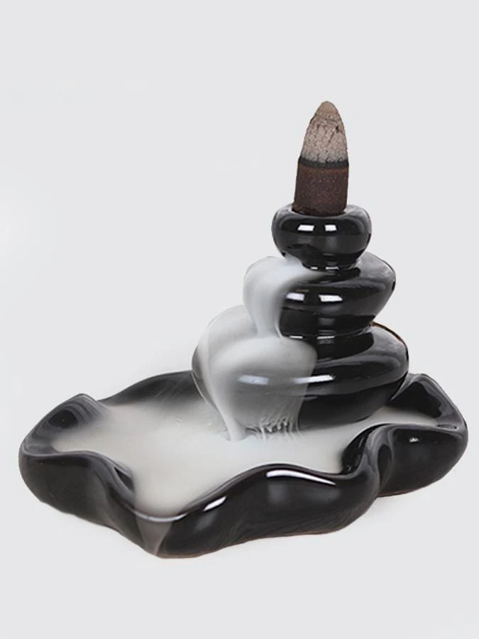 Namaste Large Pebbles Backflow Incense Burner 3 Namaste Large Pebbles Backflow Incense Burner