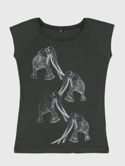 Emma Nissim Natural Organic Women's T-Shirt Top - Elephant Tuskers -Yoga Supply Store da4t5akg12u