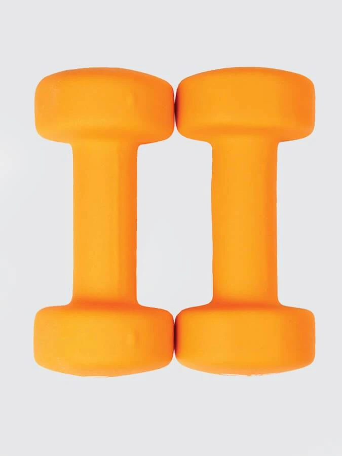 Yoga Mad Pair Of 3Kg Neo Dumbbells - Orange 5 Yoga Mad Pair Of 3Kg Neo Dumbbells - Orange - Image 3