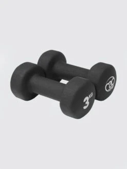 Yoga Mad Pair Of 3Kg Neo Dumbbells Weights - Black