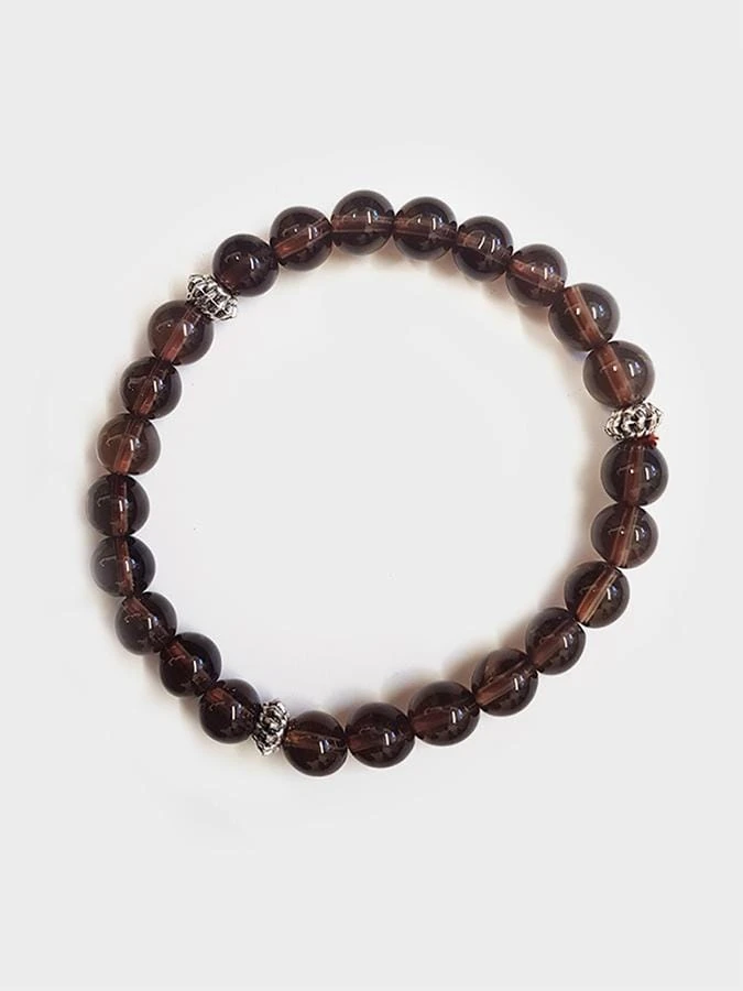 Yoga Studio Smoky Quartz Mala Bead Bracelet 3 Yoga Studio Smoky Quartz Mala Bead Bracelet