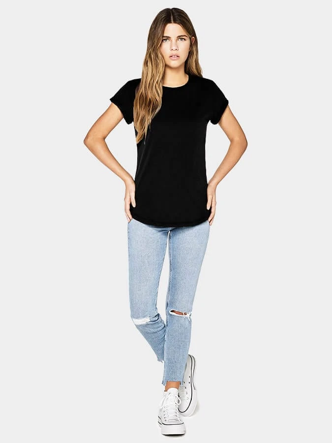 Yoga Studio Women's Organic Cotton Rolled Sleeve T-Shirt 9 Yoga Studio Women's Organic Cotton Rolled Sleeve T-Shirt - Image 7