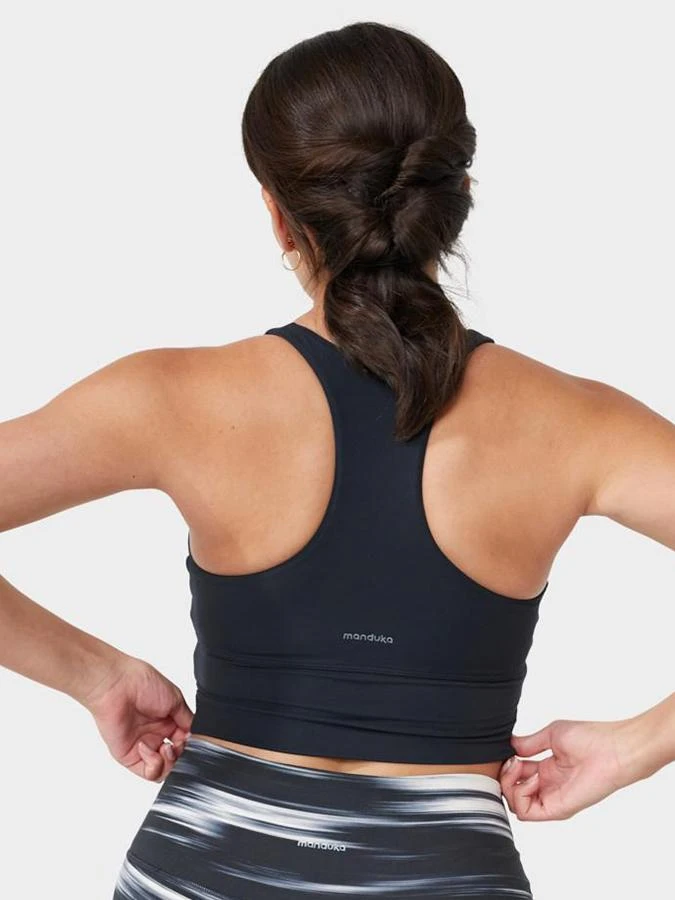 Manduka Aurora Racerback Women's Bra - Black 7 Manduka Aurora Racerback Women's Bra - Black - Image 5