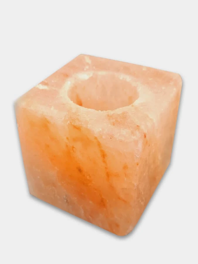 Yoga Studio Himalayan Salt Tealight Candle Holder - Square 4 Yoga Studio Himalayan Salt Tealight Candle Holder - Square - Image 2