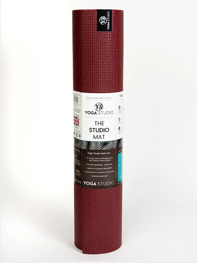 The Yoga Studio 6mm Yoga Mat With Custom Design - Raspberry 6 The Yoga Studio 6mm Yoga Mat With Custom Design - Raspberry - Image 4