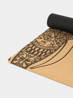 Yoga Studio Printed Elephant Cork Yoga Mat - 4mm -Yoga Supply Store gfgjhzhsweq