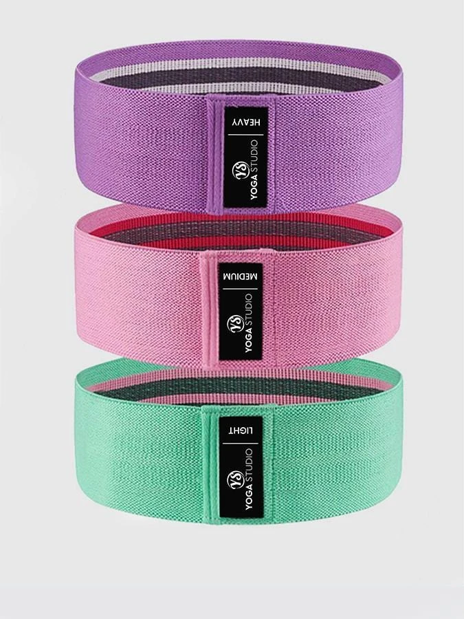 Yoga Studio Resistance Hip Bands - 3 Pack 4 Yoga Studio Resistance Hip Bands - 3 Pack - Image 2