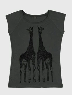 Emma Nissim Natural Organic Women's T-Shirt Top - Giraffes -Yoga Supply Store gp00yf0veig