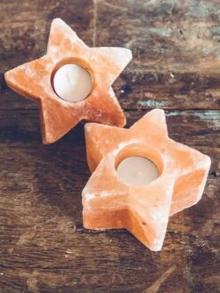 Yoga Studio Himalayan Salt Tealight Candle Holder - Star -Yoga Supply Store h0ewjuu4vhv