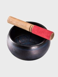 Namaste Aluminium Singing Bowl Buddha With Striker Stick Blue