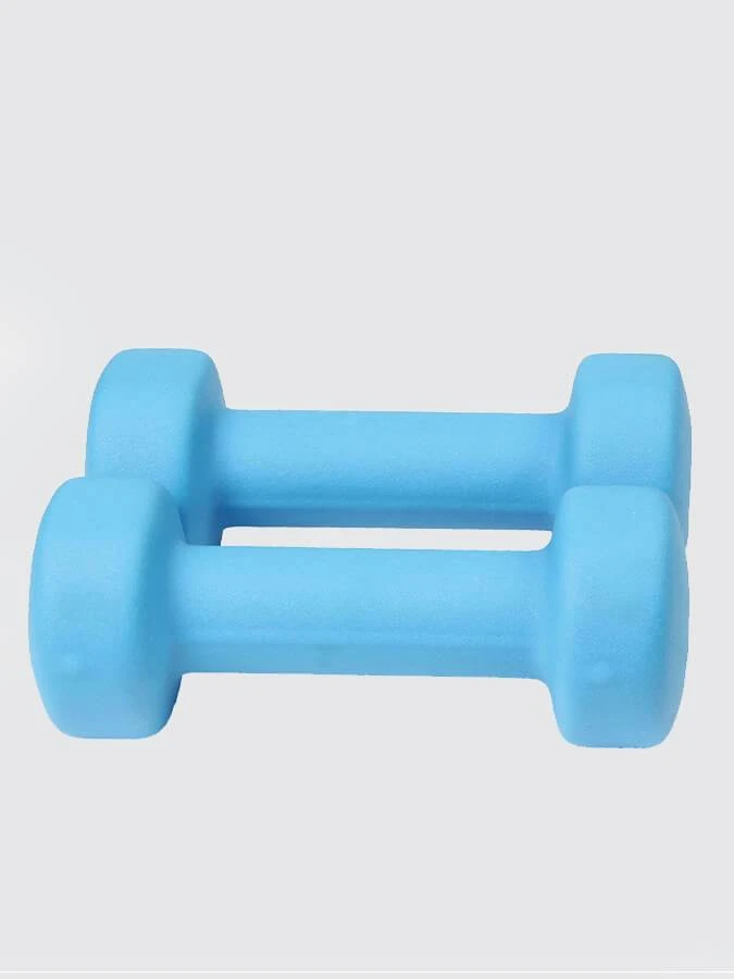 Yoga Mad Pair Of 2Kg Neo Dumbbells - Blue 6 Yoga Mad Pair Of 2Kg Neo Dumbbells - Blue - Image 4
