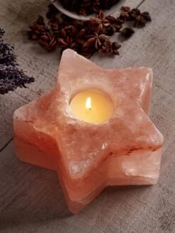 Yoga Studio Himalayan Salt Tealight Candle Holder - Star -Yoga Supply Store jl4syguzyiz