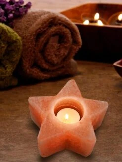 Yoga Studio Himalayan Salt Tealight Candle Holder - Star -Yoga Supply Store nw5y2tirptd