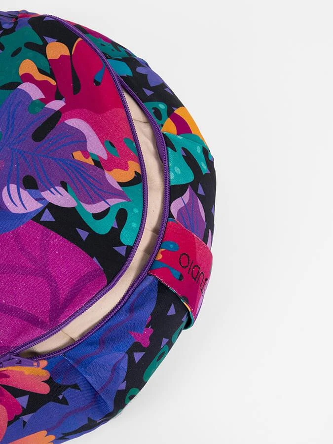 Yoga Studio Crescent Designed Organic Buckwheat Cushion - Floral Collection 11 Yoga Studio Crescent Designed Organic Buckwheat Cushion - Floral Collection - Image 9