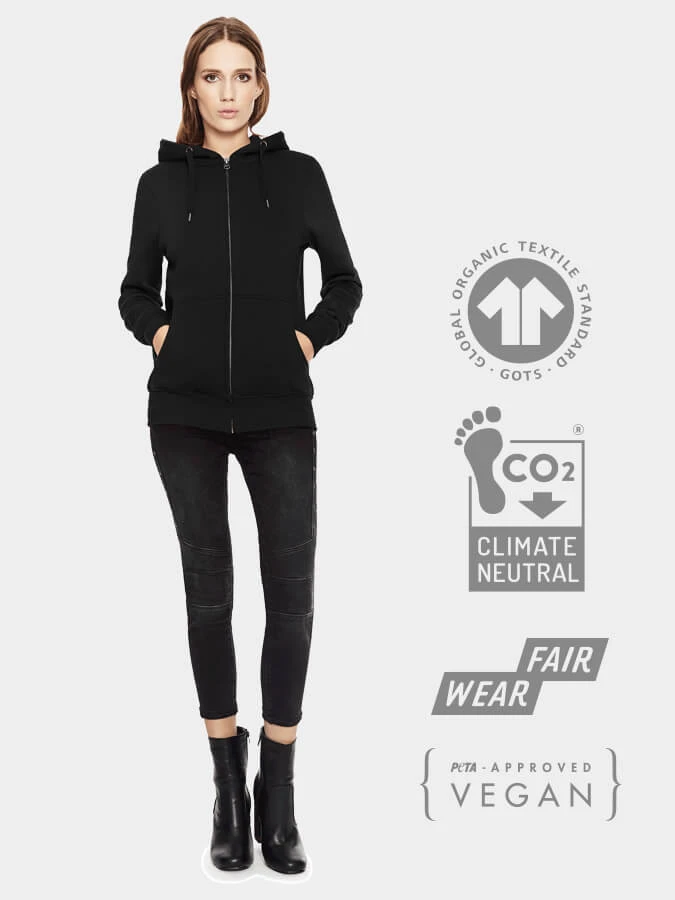 Yoga Studio Women's Organic Cotton Zip Up Hoodie 3 Yoga Studio Women's Organic Cotton Zip Up Hoodie