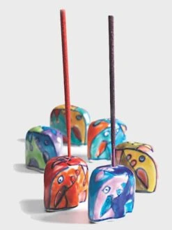 Namaste Hand Painted Mini Ceramic Elephant Incense Holder