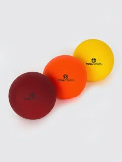 Yoga Studio Trigger Point Massage Balls Set Of 3 Red - Orange - Yellow