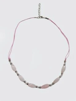 Rose Quartz Gemstone Crystal Necklace