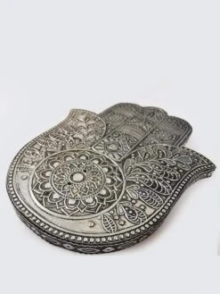 Namaste Hamsa Hand Embossed Incense Holder