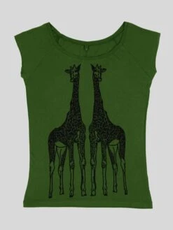 Emma Nissim Natural Organic Women's T-Shirt Top - Giraffes -Yoga Supply Store vzzr1pesltb