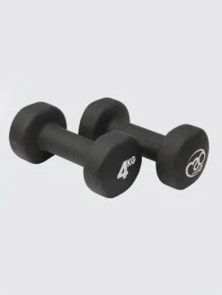 Yoga Mad Pair Of 4Kg Neo Dumbbells Weights - Black