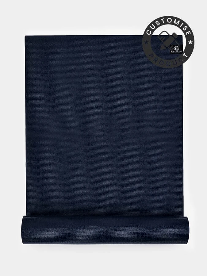 The Yoga Studio 6mm Yoga Mat With Custom Design - Navy Blue 3 The Yoga Studio 6mm Yoga Mat With Custom Design - Navy Blue
