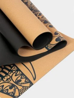 Yoga Studio Printed Elephant Cork Yoga Mat - 4mm