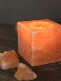Yoga Studio Himalayan Salt Tealight Candle Holder - Square 13 Yoga Studio Himalayan Salt Tealight Candle Holder - Square -Yoga Supply Store y4cdedgp5js