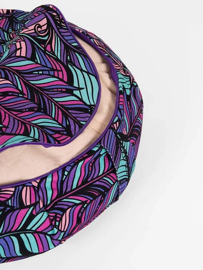 Yoga Studio Crescent Designed Organic Buckwheat Cushion - Floral Collection 14 Yoga Studio Crescent Designed Organic Buckwheat Cushion - Floral Collection - Image 12