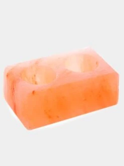 Yoga Studio Himalayan Salt Tealight Candle Holder - Double